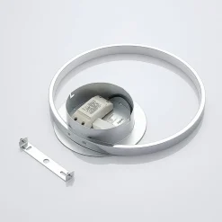 Lindby LED-væglampe Anays, Ø 32 cm, krom/klar, plast