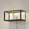Lindby LED-væglampe Birta, stik, hylde, 51 cm, USB