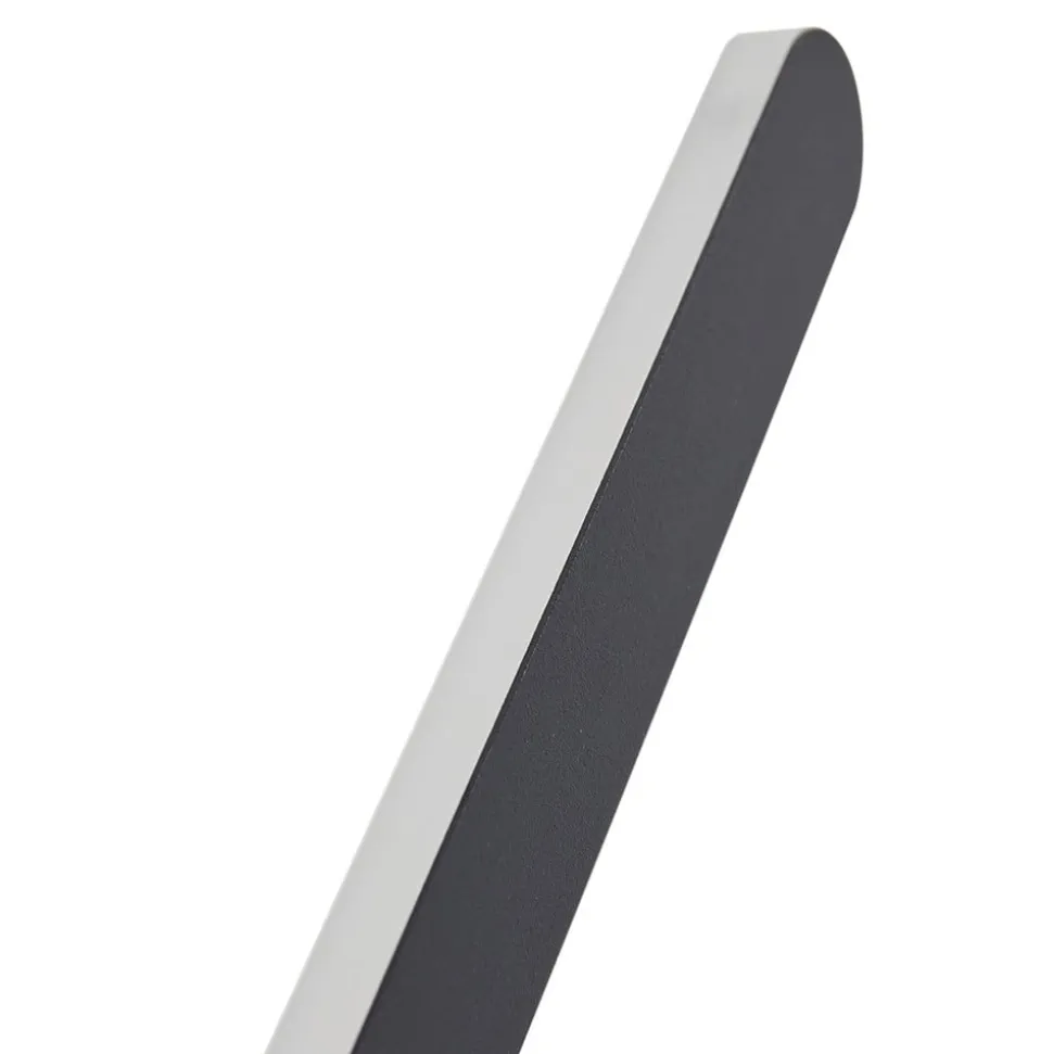 Lindby LED-væglampe Borian, sort, aluminium, 40 cm