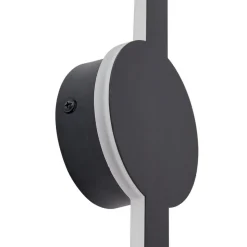 Lindby LED-væglampe Borian, sort, aluminium, 40 cm