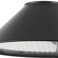 Lindby LED-væglampe Capelo, sort, metal, Ø20cm