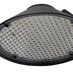 Lindby LED-væglampe Capelo, sort, metal, Ø20cm