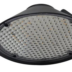Lindby LED-væglampe Capelo, sort, metal, sensor, Ø20cm