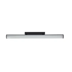 Lindby LED-væglampe Kirka, sort, metal, IP44, 90 cm, CCT