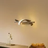 Lindby LED-væglampe Munja, sort, metal