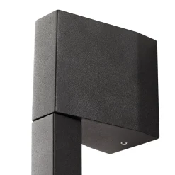 Lindby LED-væglampe Neano, 90 cm, sort, metal, IP54