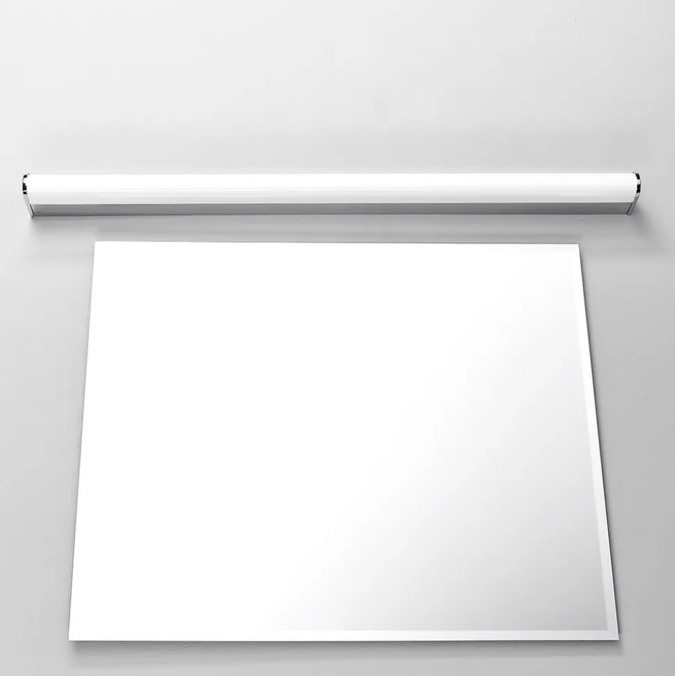 Lindby LED-væglampe Philippa, afrundet, 88 cm, krom, IP44