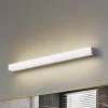 Lindby LED-væglampe Philippa, kantet, 59 cm, aluminiumsfarvet, IP44