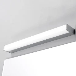 Lindby LED-væglampe Philippa, kantet, 59 cm, krom, IP44