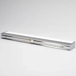 Lindby LED-væglampe Philippa, kantet, 59 cm, krom, IP44