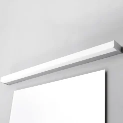Lindby LED-væglampe Philippa, kantet, 89 cm, krom, IP44