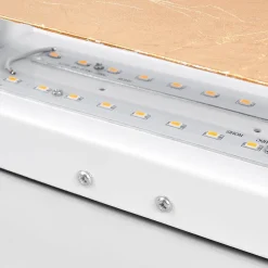 Lindby LED-væglampe Quentin, 23 cm bred, guldfarvet, metal