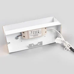 Lindby LED-væglampe Quentin, 23 cm bred, guldfarvet, metal