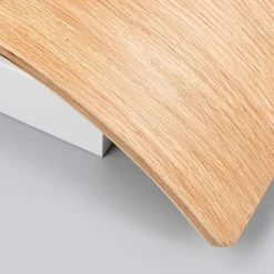 Lindby LED-væglampe Rafailia, bredde 33 cm, træ, 3.000K