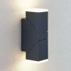 Lindby LED-væglampe Sally, 22 cm, antracit, IP54