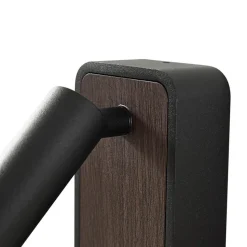 Lindby LED-væglampe Tallis, sort, USB-C, bevægelig