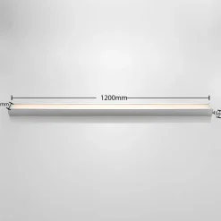 Lindby LED-væglampe til badeværelset Layan, 120 cm, krom, metal