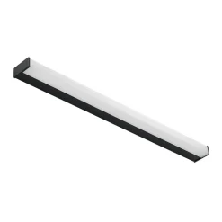 Lindby LED-væglampe til badeværelset Ulisan, 89 cm, sort, kantet