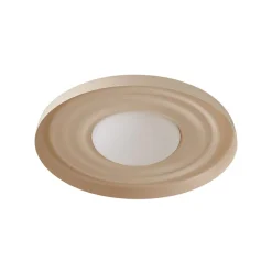 Lindby LED-væglampe Waves, beige, Ø 43 cm, metal