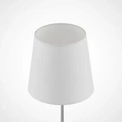 Lindby Leza bordlampe, krom, hvid skærm