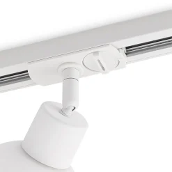Lindby Linaro skinnespot, E14, hvid, Ø 10 cm, 1-faset