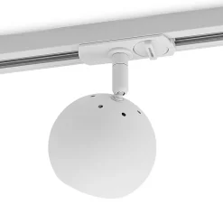 Lindby Linaro skinnespot, GU10, Ø 9 cm, hvid, 1-faset