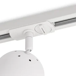 Lindby Linaro skinnespot, GU10, Ø 9 cm, hvid, 1-faset