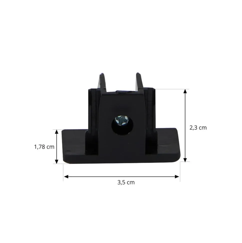 Lindby Linaro skinnesystem, GU10, 4 lyskilder, sort, Ø 9 cm