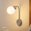 Lindby Lioma væglampe med fleksibel arm, nikkel