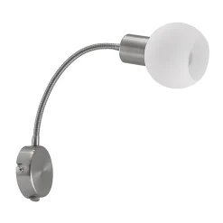 Lindby Lioma væglampe med fleksibel arm, nikkel