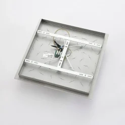 Lindby loftlampe Annica, kantet, krom, metal, 42 cm