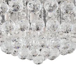 Lindby loftlampe Antonino, 8 lyskilder, krom, krystal, 55 cm