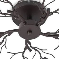 Lindby loftlampe Bigna, Ø 68 cm, 10 lyskilder, glas, metal