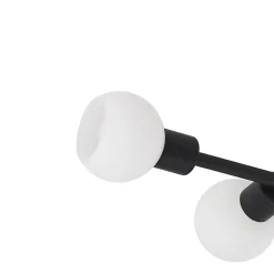 Lindby loftlampe Biscala, 5flg, sort/opal