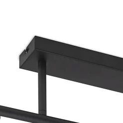 Lindby loftlampe Biscala, 5 lyskilder, sort/røget, E14