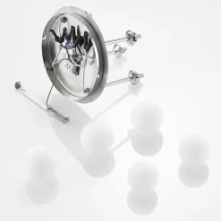 Lindby loftlampe Chrissy, Ø 27 cm, krom, 5 lyskilder, glas