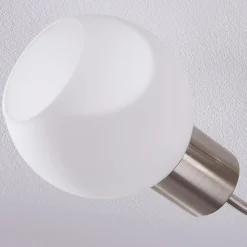 Lindby loftlampe Ciala, 3-lys, nikkelfarvet, glas
