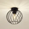 Lindby loftlampe Danika, Ø 25 cm, sort, metal