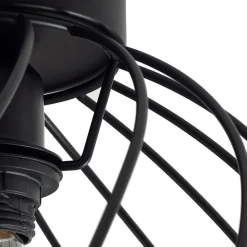 Lindby loftlampe Danika, Ø 25 cm, sort, metal