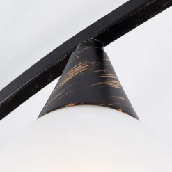 Lindby loftlampe Della, sort-guld, 110 cm, 5 lyskilder, E14