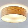 Lindby loftlampe Dominic, Ø 45 cm, 3 lyskilder, træ