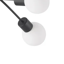 Lindby loftlampe Elaina, 54 cm, 3 lyskilder, sort/hvid, E14