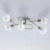 Lindby loftlampe Elaina, 65 cm, 5 lyskilder, nikkel, glas, E14