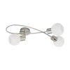Lindby loftlampe Elaina, 50 cm, 3 lyskilder, nikkel, glas, E14
