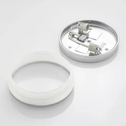 Lindby Loftlampe Flavi, Ø 28 cm, krom, glas, IP44, E27