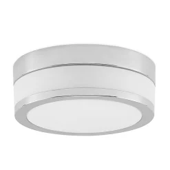 Lindby loftlampe Flavi, Ø 23 cm, krom, glas, IP44, E27
