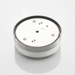 Lindby Loftlampe Flavi, Ø 23 cm, nikkel, glas, IP44, E27