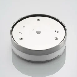 Lindby Loftlampe Flavi, Ø 28 cm, nikkel, glas, IP44, E27