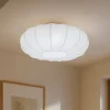 Lindby Loftlampe Helin, hvid, Ø 60 cm, tekstil, 3 x E27