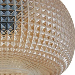 Lindby loftlampe Hildur, Ø 25 cm, ravfarvet, glas